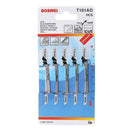 5 x T101AO HCS T-Shank Jigsaw Blades Curve Cutting Tool Kits For Plastic Wood