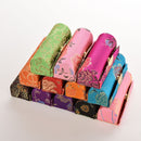 Retro Brocade Embroidered Flower Design Lipstick Case Hold Box with Mirror  Z