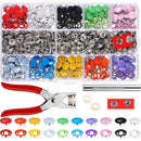 200Set Sewing Rompers Craft Buckle Snap Copper Solid Hollow Button 10 Colors