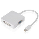 3 in 1 Mini Display Port Thunderbolt DP to DVI VGA HDMI Adapter Cable for A R9X5