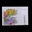 1 Set Stamped Cross Stitch Kits Package With Flower Pattern 47x43cm
