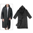 Unisex EVA Waterproof Hooded Rain Coat Jacket Cover Knee Length Raincoat