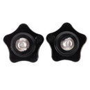 M6x10mm Male Thread Plastic Star Head Locking Screw Handle Black 2pcs Z2Q4