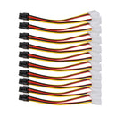 10PCS Molex (4 Pin) to PCI-E (6 Pin) Power Converter Adapter Connector