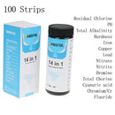 100Strips 14in1 Swimming Pool Spa Water Test Strips Nitrate Nitrite PH Hardne 3C
