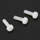 100 Pcs M3x10mm Threaded Rod White Nylon Phillips Head Screws Bolts Z3H6