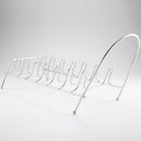 Stainless Steel Pan Draining Sink Shelf Drying Stand 7 Slots Holder Dish Rack