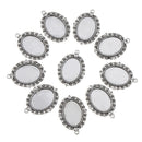 10pcs/lot Alloy Fit for 18x25mm Pendant Tray Oval Cabochon Setting Blank Bezel