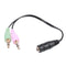 3.5mm Female to Stereo Dual Male Y Splitter Microphone Speaker Cable Y6K7