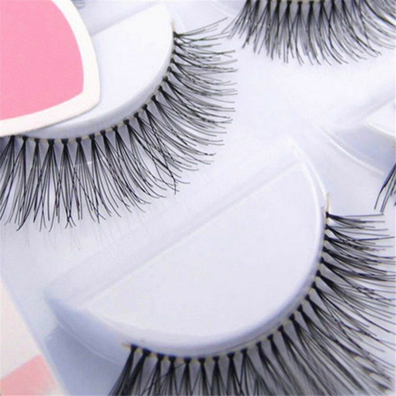 5 Pairs Women's Natural Sparse Cross Eye Lashes Extension Makeup False Eyelashes
