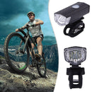 Mountain Bike Headlight USB Rechargeable Super Bright Riding Tool (Black)