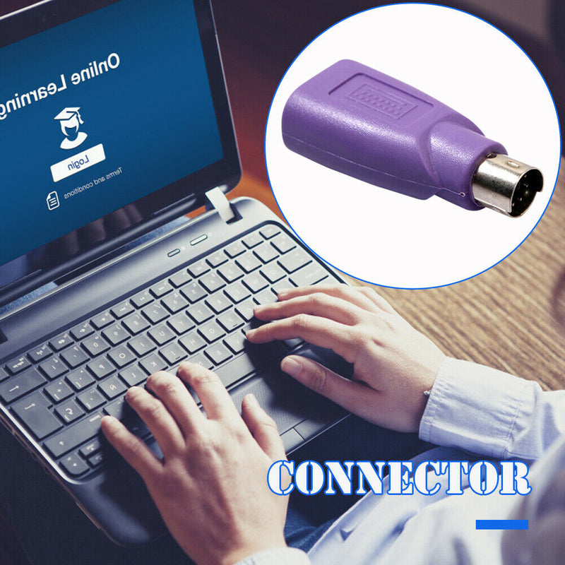 2pcs PS2 Male to USB Female Adapter Computer Mouse Keyboard Converters