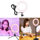 6.2 Inch 16cm RGBW Dimmable LED Ring Light 10 Modes 8 Colors For Live Makeup