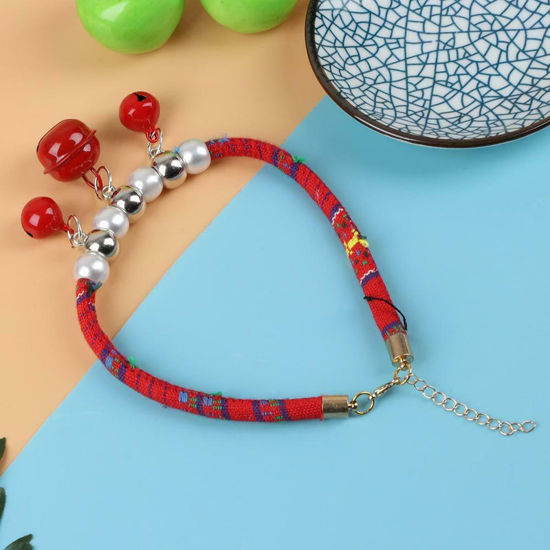 Adjustable Pet Dog Bell Braided Collar Necktie Cat Necklace Pets Supplies