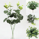 37CM Artificial Eucalyptus Stem Plastic Greenery Leaf Stem Christmas Decor