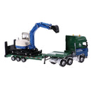 1:50 Scale Engeering Car Series Flatbed Trailer+Excavator for Kids Toys Gift