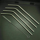 6pcs Long Stainless Steel Drinking Straws with 2pcs Brushes Fit for 20 Oz &