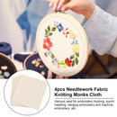 4pcs Needlework Fabric Knitting Monks Cloth Embroidery Cotton Blend Professional