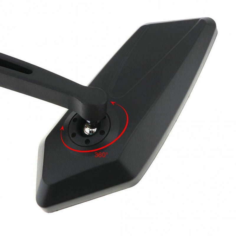 1* ABS Universal Scooter Side Rearview Mirrors Pair Moped ATV Motorcycle Backup