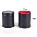 High Quality PU Leather Flannel Mute Dice Cup Of Game Supplies With 5 Dices