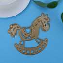 Wood Horse Cutting Die DIY Metal Stencil Scrapbook Craft Embossing Decor