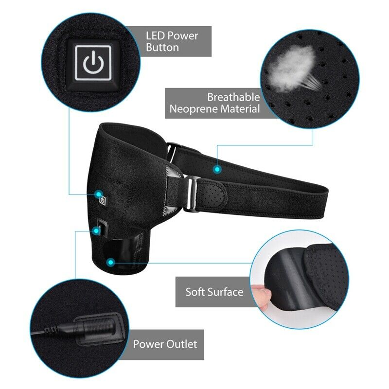 Electric Heat Therapy Adjustable Shoulder Brace Back Support Belt Dislocate G1B3