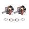 2Pcs 500K Ohm Single Linear Taper Potentiometers with on/off Switch R5Z2
