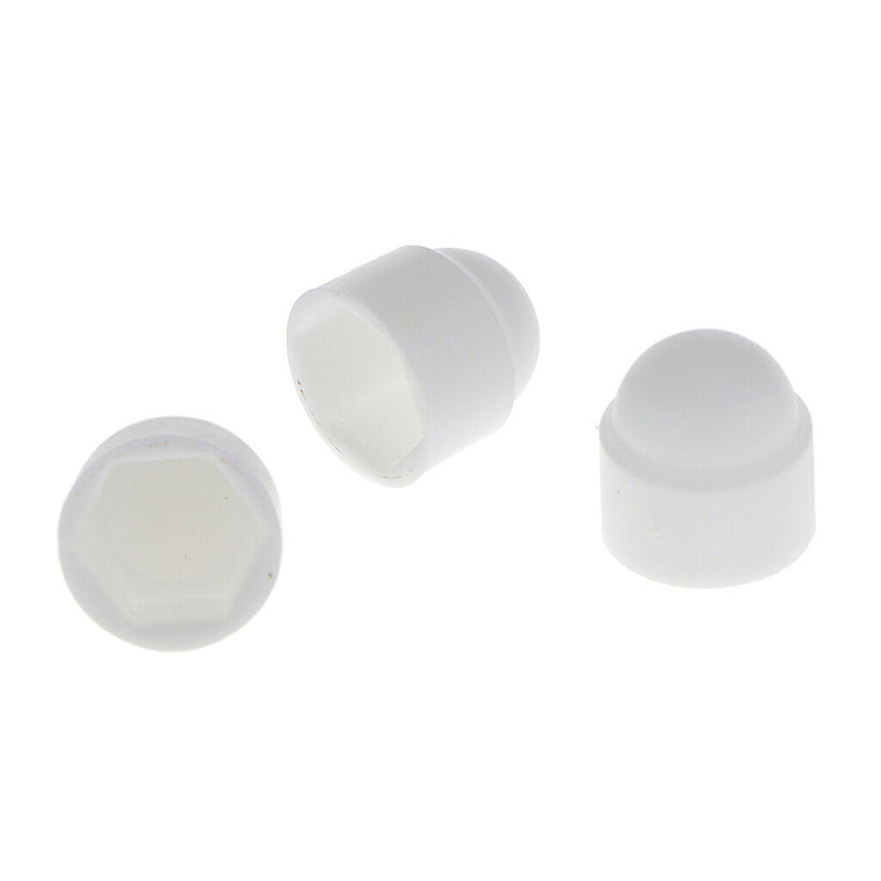 10 Pcs Nut and Bolt Covers M6 10x13mm White Plastic Dome Bolt Nut Hex Hexagon