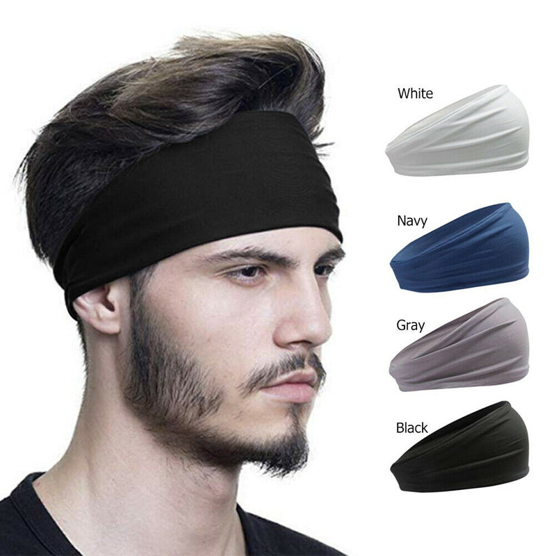 4pcs Sport Fitness Headbands Men Women Running Yoga Elastic Gym Sweatband