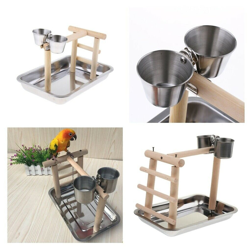 1xParakeet Conure Cockatiel Small Birds Perch And Bird Bath Box For Birds