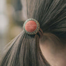 4pcs Retro Cloth Button Hair Holders Rubberband Elastics Girl Hair Accessorie ME