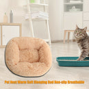 Pet Nest Soft Plush Kennel Dog Bed Warm House Puppy Cushion (Champagne S) A