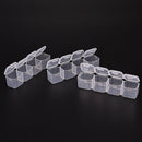 Clear Plastic 28 Slots Nail Art Tools Jewelry Storage Box Case Organizer Bead TO