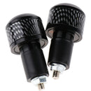 1 Pair Motorcycle Handlebar Grips Handle Bar Cap End Plugs - Black