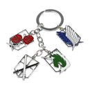 Anime Attack On Titan Multi Emblems Badges Keyring Key Chain Gift