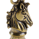 1pc Brass Handmade Chess Horse Pendant Zodiac Horse Head Key Rings Pendants 3C