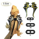 3 in 1 Adjustable Lizard Harness Leather Bearded Dragon Reptile Leash with