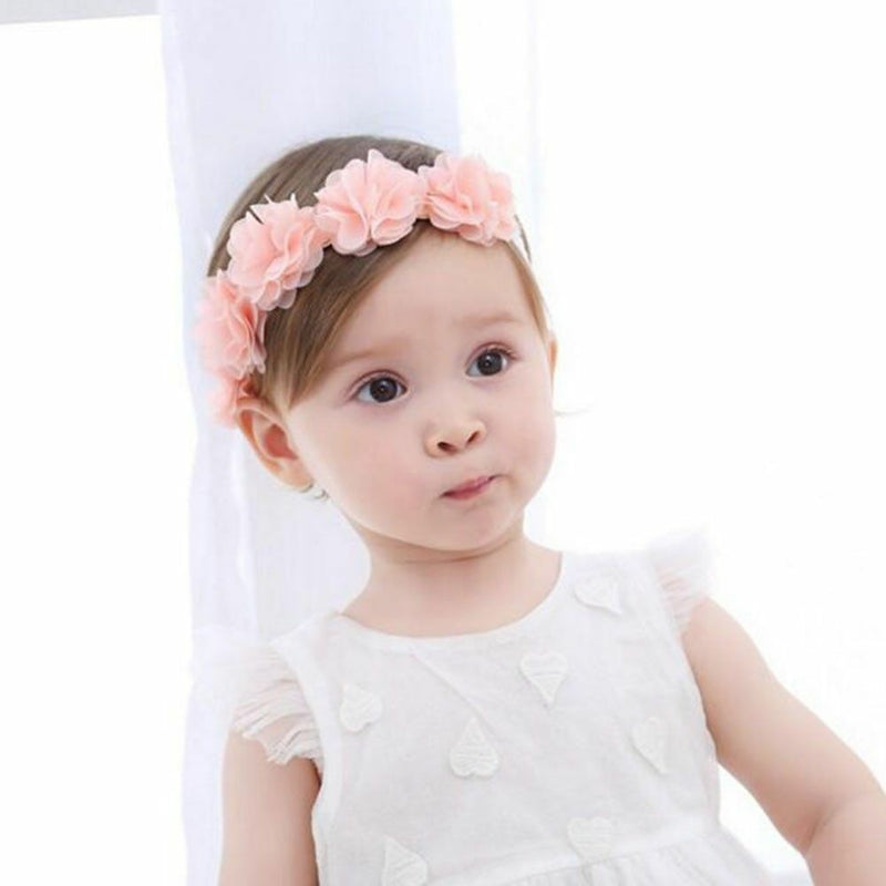 Kids Baby Girls Newborn Lace Flower Headband Hair Band Headwear Accessories CA
