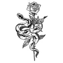 2 sets Waterproof Flower Tattoo Stickers New Teens Women Black And White  VWI