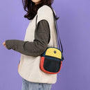Women Crossbody Bags Canvas Casual Purse Hit Color Shoulder  Messenger Handbags