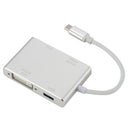 USB C To HDMI VGA Adapter HDMI / VGA / DVI / USB 2.0 Port + USB C Port Converter