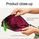 Embroidery Women Clutch Bag Ethnic Style Tassel Handbag Purse (Galsang)