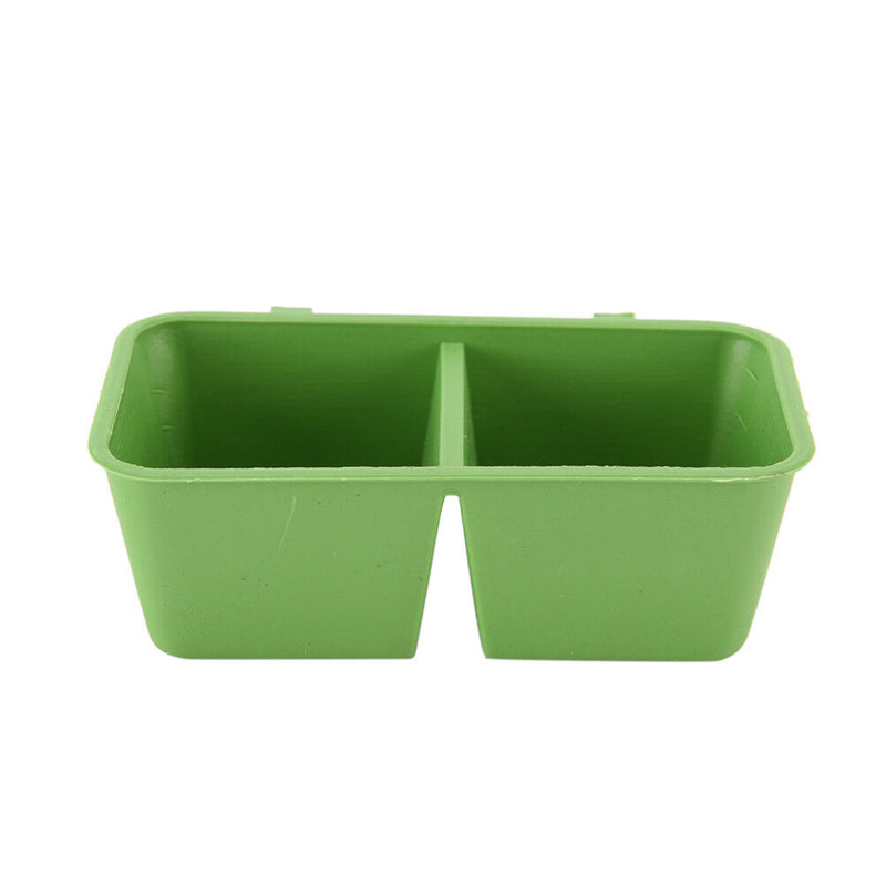 2 in 1 Parrot Food Water Bowl Cups Bird Pigeons Cage Sand Cup Feeding Feeder Bly