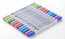 2Dual Tip Brush Markers Pens Set Art Paint Highlighter For School Drawing Sketch