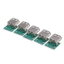 5pcs Type A Female USB To DIP 2.54mm PCB Connector USB PCB Board Connector