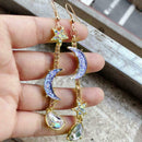 Beautiful Betsey Johnson Fashion Jewelry Blue moon&star jewely Woman N5V6