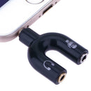 3.5mm Stereo Audio Jack Earphone Headphone 2 Way U Splitter Adapter