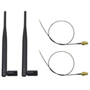 6dBi 2.4GHz 5GHz Dual Band WiFi RP-SMA Antenna + 1x 12cm U.fl IPEX Cable N8SBD~