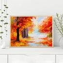 Maple Trees 5D DIY Full Round Drill Diamond Painting Landscape Mosaic Decor