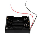 Black 4 x 1.5V AAA Battery Batteries Holder Case w Wire Leads B2W3